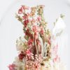 Indeco Flowers Dried Flower Dome cloche bell jar Mother of Pearls