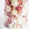 Indeco Flowers Dried Flower Dome cloche bell jar Mother of Pearls