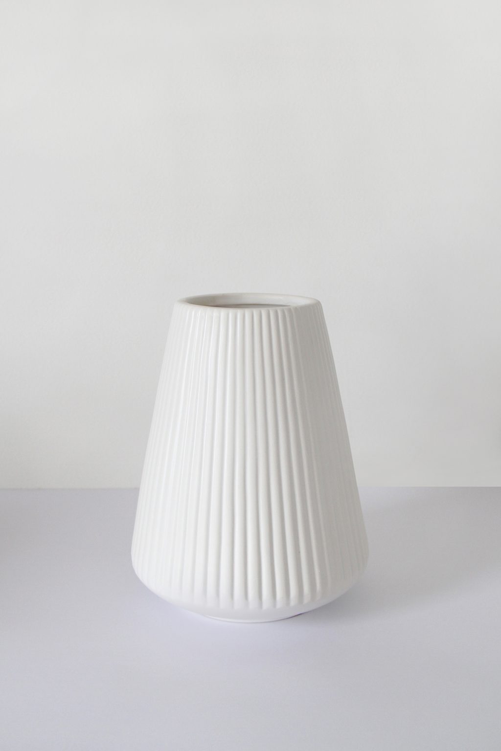 Grooved Ceramic Vase