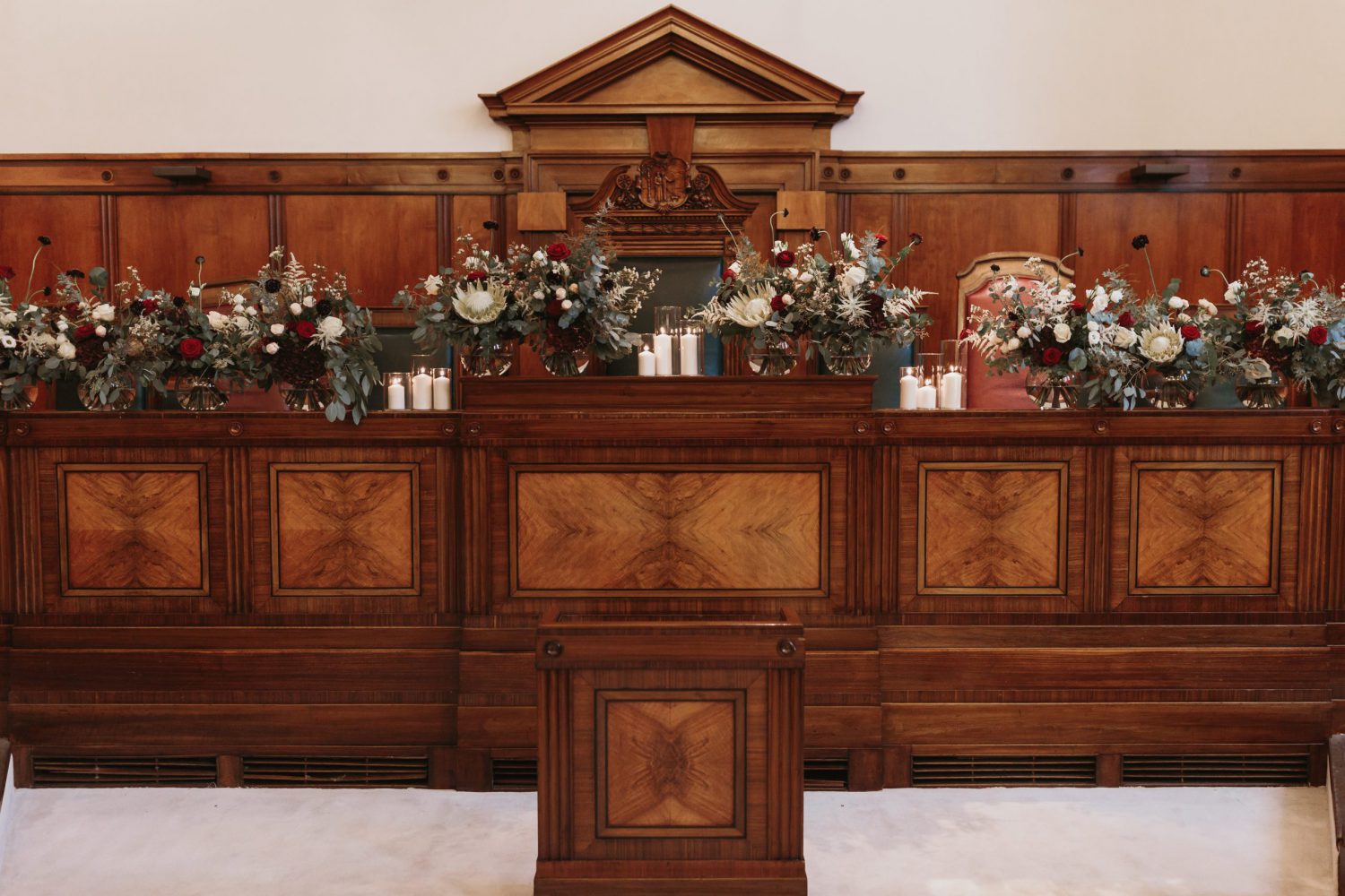 indeco flowers London Town hall hotel wedding flowers